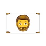 Emoji Bearded Man Sticker (Rectangular)