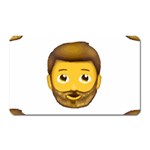 Emoji Bearded Man Magnet (Rectangular)