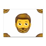 Emoji Bearded Man Sticker A4 (100 pack)