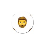 Emoji Bearded Man Golf Ball Marker