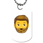 Emoji Bearded Man Dog Tag (Two Sides)