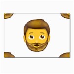 Emoji Bearded Man Postcard 4 x 6  (Pkg of 10)