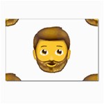 Emoji Bearded Man Postcard 5  x 7 