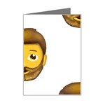 Emoji Bearded Man Mini Greeting Card