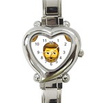 Emoji Bearded Man Heart Italian Charm Watch