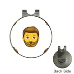 Emoji Bearded Man Golf Ball Marker Hat Clip