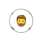 Emoji Bearded Man Hat Clip Ball Marker