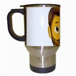 Emoji Bearded Man Travel Mug (White)