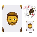 Emoji Bearded Man Playing Cards Single Design