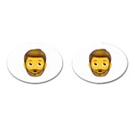 Emoji Bearded Man Cufflinks (Oval)