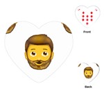 Emoji Bearded Man Playing Cards (Heart)