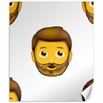 Emoji Bearded Man Canvas 8  x 10 