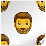 Emoji Bearded Man Canvas 12  x 12 