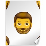 Emoji Bearded Man Canvas 12  x 16 