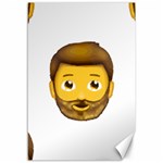 Emoji Bearded Man Canvas 12  x 18 