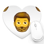 Emoji Bearded Man Heart Mousepad