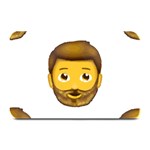 Emoji Bearded Man Plate Mat