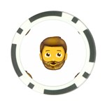 Emoji Bearded Man Poker Chip Card Guard