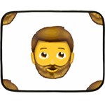 Emoji Bearded Man Fleece Blanket (Mini)