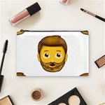 Emoji Bearded Man Cosmetic Bag (Medium)