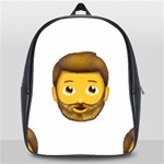 Emoji Bearded Man School Bag (Large)