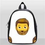 Emoji Bearded Man School Bag (Small)