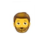 Emoji Bearded Man Memory Card Reader (Rectangular)