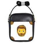 Emoji Bearded Man Girls Sling Bag