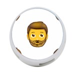 Emoji Bearded Man 4-Port USB Hub (Two Sides)