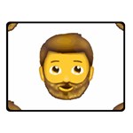 Emoji Bearded Man Fleece Blanket (Small)