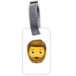 Emoji Bearded Man Luggage Tag (two sides)