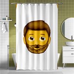 Emoji Bearded Man Shower Curtain 48  x 72  (Small)