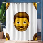 Emoji Bearded Man Shower Curtain 60  x 72  (Medium)