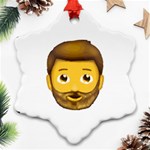 Emoji Bearded Man Ornament (Snowflake)