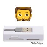 Emoji Bearded Man Memory Card Reader (Stick)