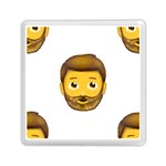 Emoji Bearded Man Memory Card Reader (Square)