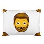 Emoji Bearded Man Pillow Case (Two Sides)