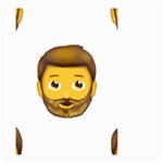 Emoji Bearded Man Small Garden Flag (Two Sides)