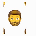 Emoji Bearded Man Large Garden Flag (Two Sides)