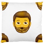 Emoji Bearded Man Large Cushion Case (One Side)