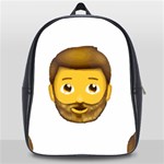 Emoji Bearded Man School Bag (XL)