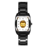 Emoji Bearded Man Stainless Steel Barrel Watch