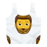 Emoji Bearded Man Full Print Recycle Bag (L)