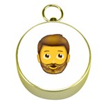 Emoji Bearded Man Gold Compass