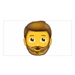 Emoji Bearded Man Satin Shawl