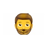 Emoji Bearded Man Satin Wrap