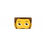 Emoji Bearded Man Satin Scarf (Oblong)