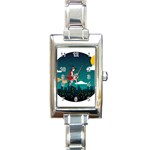 Halloween Witch Befana Rectangle Italian Charm Watch