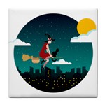 Halloween Witch Befana Tile Coaster