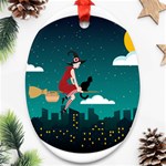 Halloween Witch Befana Ornament (Oval)